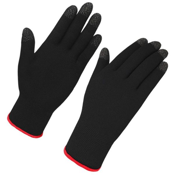 

cycling gloves 1 pair winter warm thick touch screen elastic mittens, Black