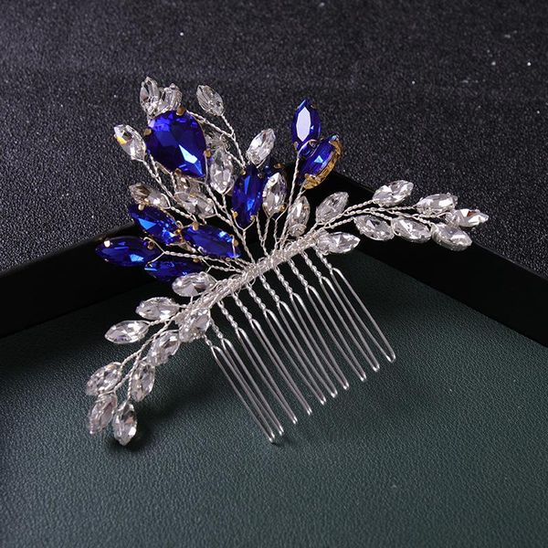 

hair clips & barrettes rhinestone leaf comb fashion clip bridal wedding accessories for women girls ll@17, Golden;silver
