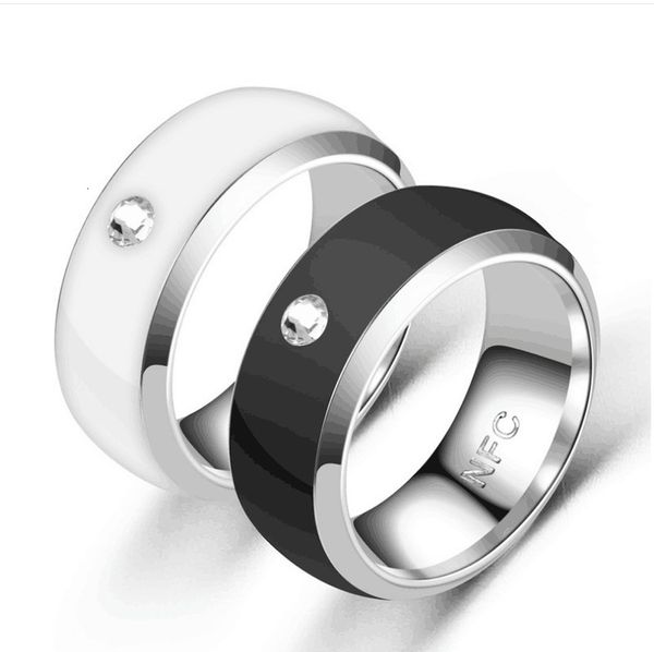 

nfc fashion mobile smart label access control stainless steel ring, Silver
