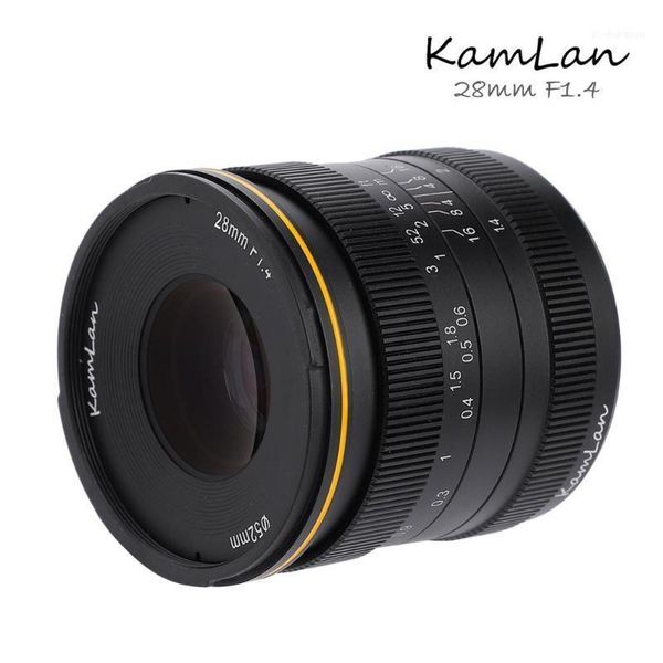 

kamlan 28mm f1.4 wide angle aps-c large aperture manual lens for canon eos-m /sony-e/fuji-x camera mirrorless11