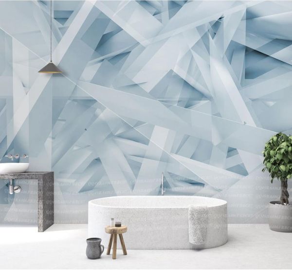 

wallpapers large papel mural abstract geometry wallpaper 3d wall po for living room sofa background paper murals