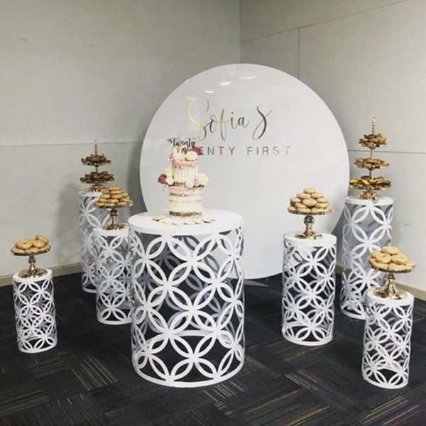 

no big circle including) 7pcs/set)good quality iron white backdrop wedding display stand qq272 party decoration