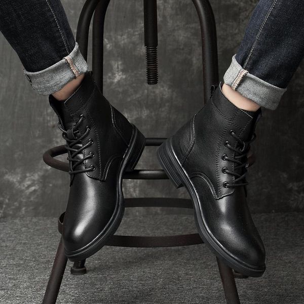

boots men leather causal sneaker black 2021 for shoe mens fashion breathable flat shoes sneakers male sale