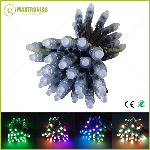 

modules wholesale 500 pcs string 12mm ws2811 2811 ic led pixels module light black wire cable ip68 5v holidays/chrismas/ festival