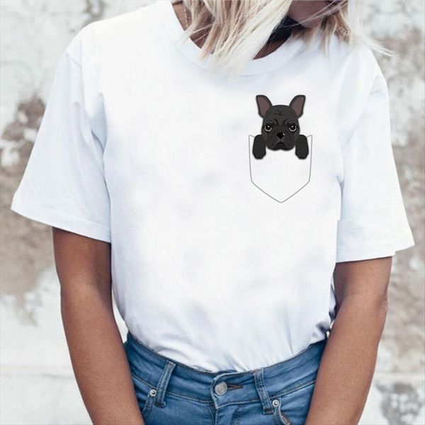 

dachshund pug teckel french womens bulldog francis german shepherd harajuku graphic top, White