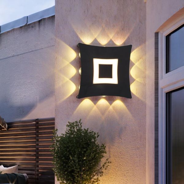 

artpad led wall light 8w 16w aluminum waterproof outdoor sconce garden porch decorative black 8/12 lamp beads lighting other