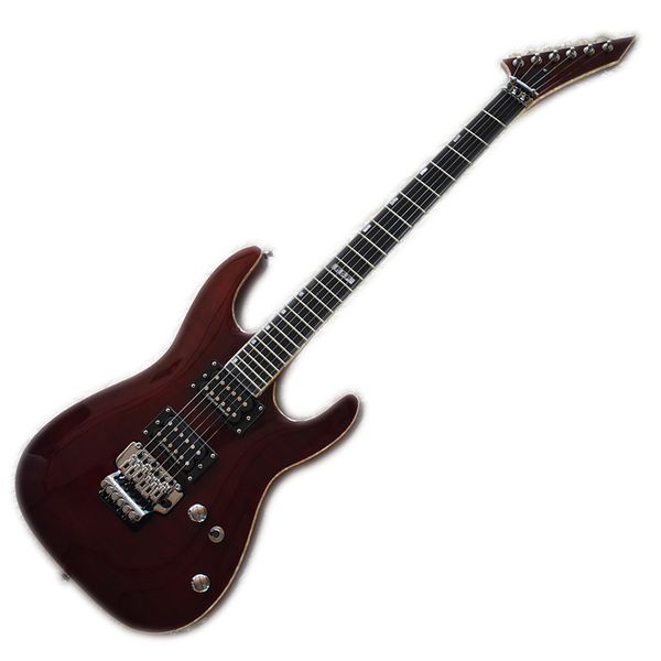 

factory outlet-6 strings wine-red electric guitar with floyd rose,floyd rose