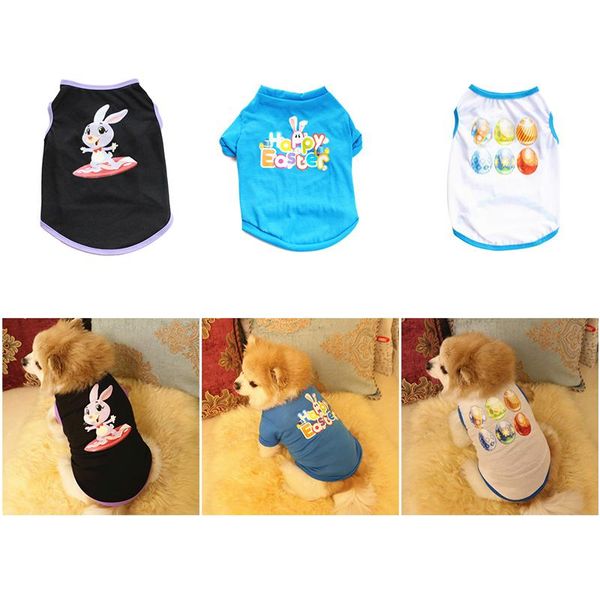 

dog apparel puppy clothes egg shirt spring summer cartoon vest tank t shirts