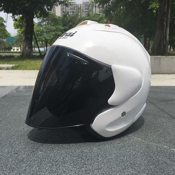 

motorcycle helmets half open face helmet white riding motocross racing motobike four seasons safety 3/4 unisex