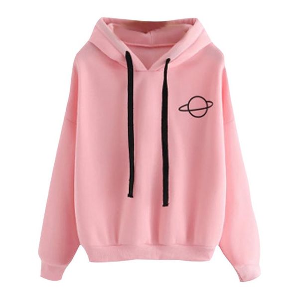 

women's hoodies & sweatshirts fun printed hooded sweatshirt women loose casual sweater pullover harajuku jacket clothing moletom fe, Black