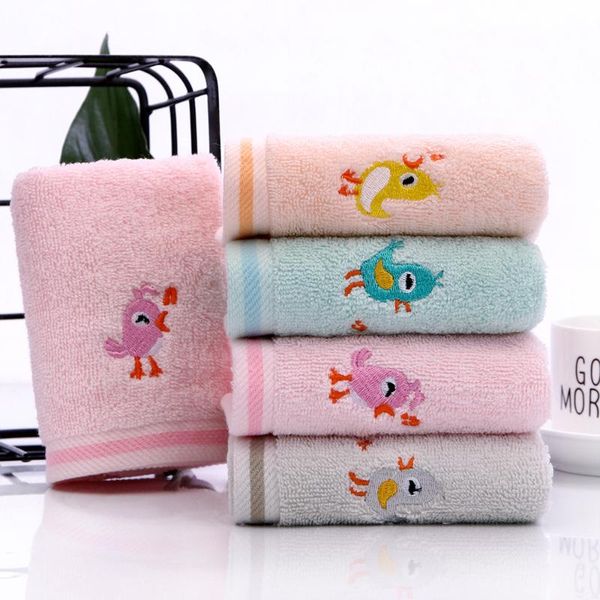 

towel t068a cute soft cotton absorbent embroidered bird kids children face