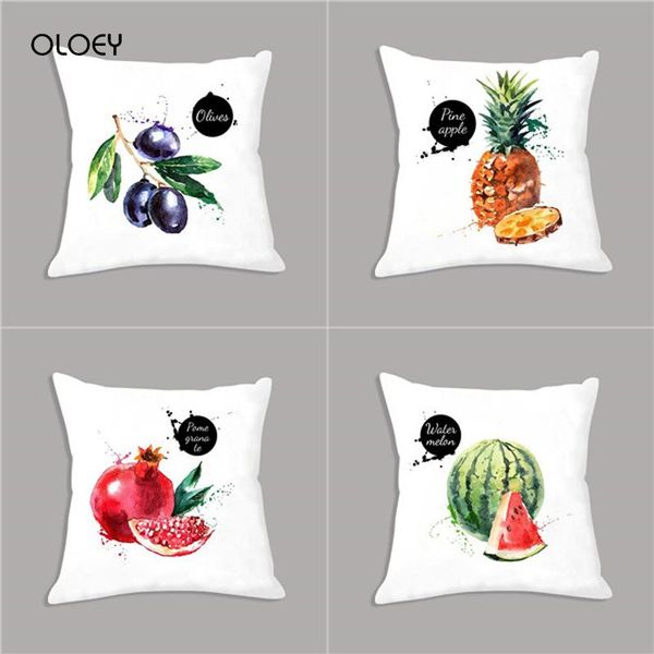 

cushion/decorative pillow polyester cushion cover, home fruit pattern bedroom office car decoration cover 45x45 cm .