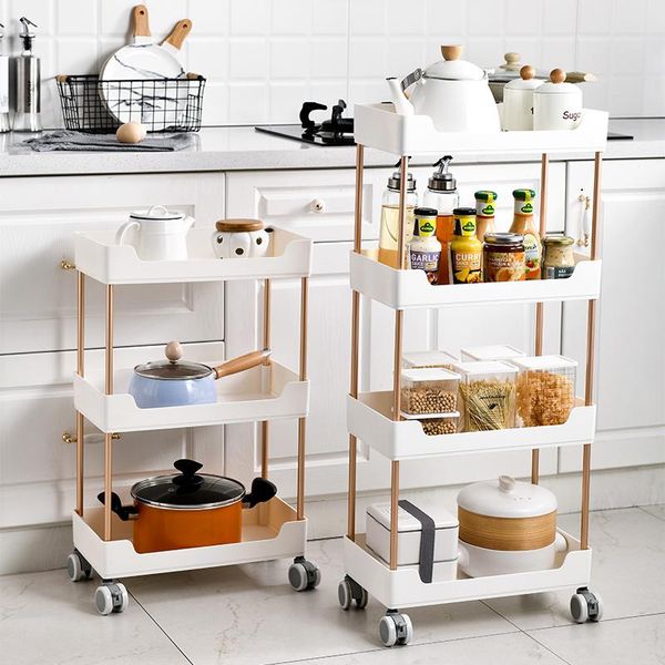 

bathroom shelves removable kitchen fruit and vegetable storage rack floor finishing mobile pulley shelf wjb33110