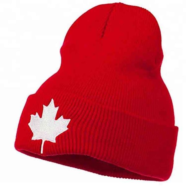 Modello di maglia della sciarpa del cappello del berretto di calcio di Natale della bandiera del Canada