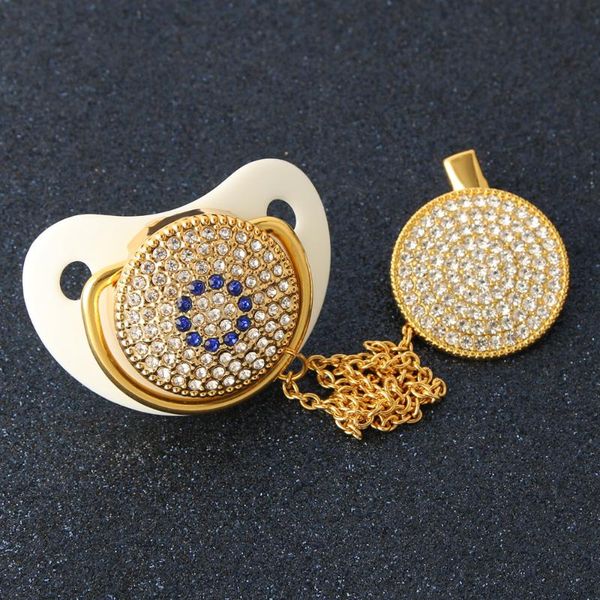 

pacifiers# luxury baby bling pacifier rhinestone white crystal orthodontic nipple silicone soother dummy clip