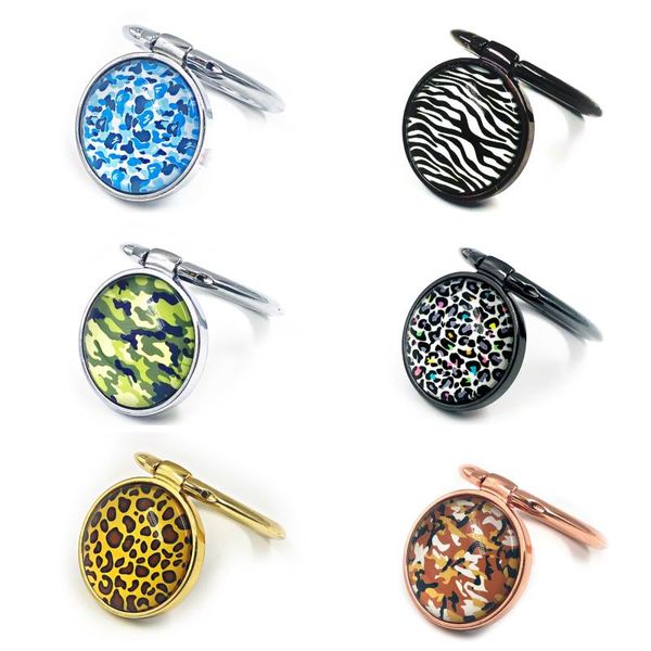 

camouflage leopard print phone smartphone stand holder for 12 huawei metal round cell mounts & holders