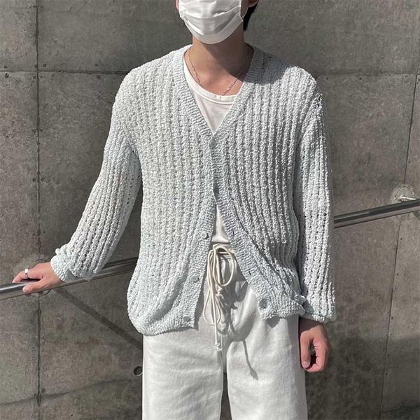 

men's sweaters autumn thin cardigan fashion black gray casual sweater jacket men korean loose knitted coat mens clothes -l, White;black