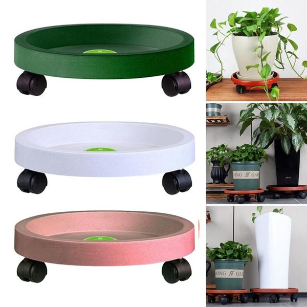 

planters & pots round plastic flower pot tray removable plant rolling potted stand