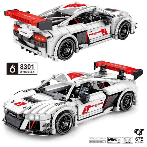 

expert creator ideas technic series city a8 r8 tt rsr super racing car building blocks bricks moc model modular kits sets gifts q1215