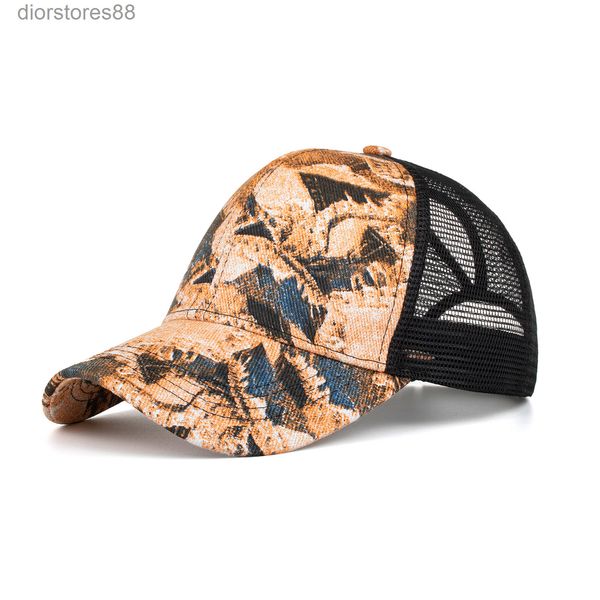 

baseball cap spring and summer graffiti horsetail net b722, Blue;gray