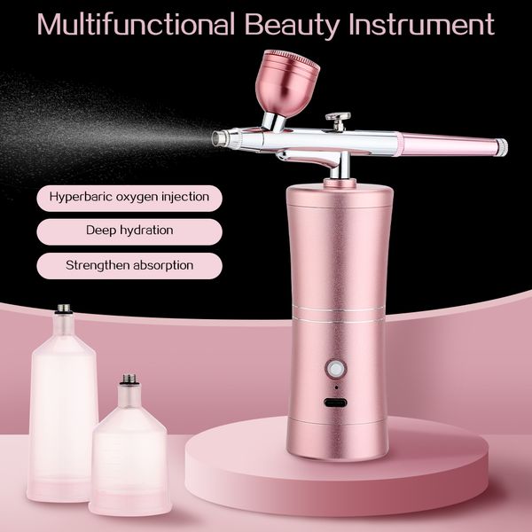

nano oxygen airbrush hydration facial machine skin clean pores mist sprayer high pressure injector for cake nail art spray gun perfections
