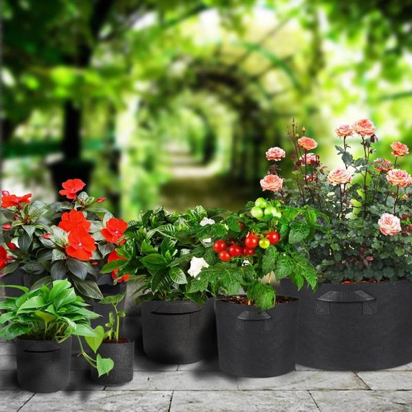 

planters & pots nonwoven plant grow bags portable simple container home garden potato strawberry vegetable jardin seedling growing