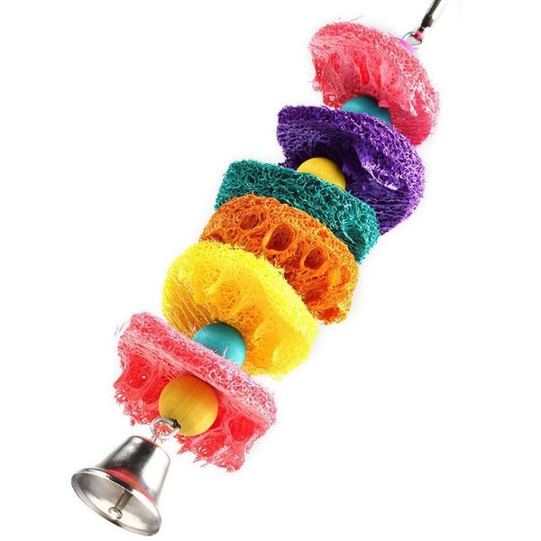 

other bird supplies parrot toys climb chew toy hanging cockatiel parakeet chewing cage with bell
