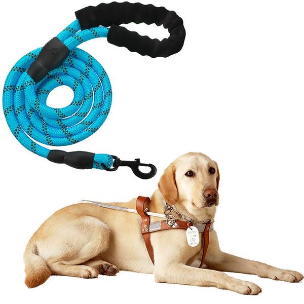

dog collars & leashes reflective large leash nylon rope pet running tracking long lead mountain climbing for medium big
