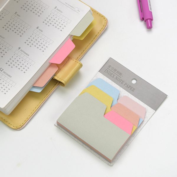 

index divider sticky notes paper tabs 90 blank notes per pack assorted size 6 colors 1 pack