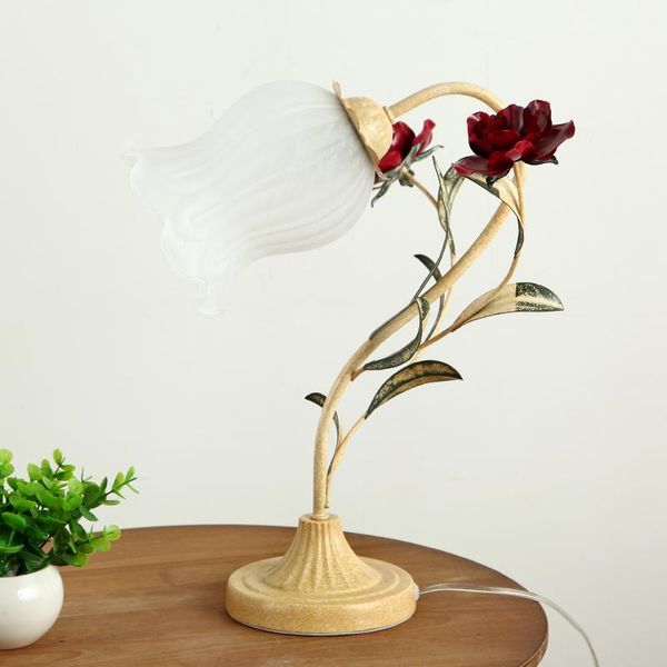

table lamps korean glass ceramic flower lamp led restaurant bar counter living room bedroom bedside art deco desk light fixtures