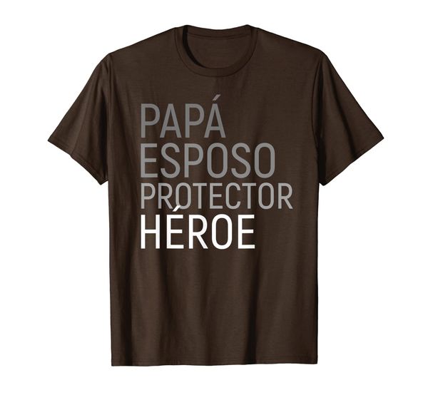 

mens papa esposo protector heroe father's day t-shirt, White;black