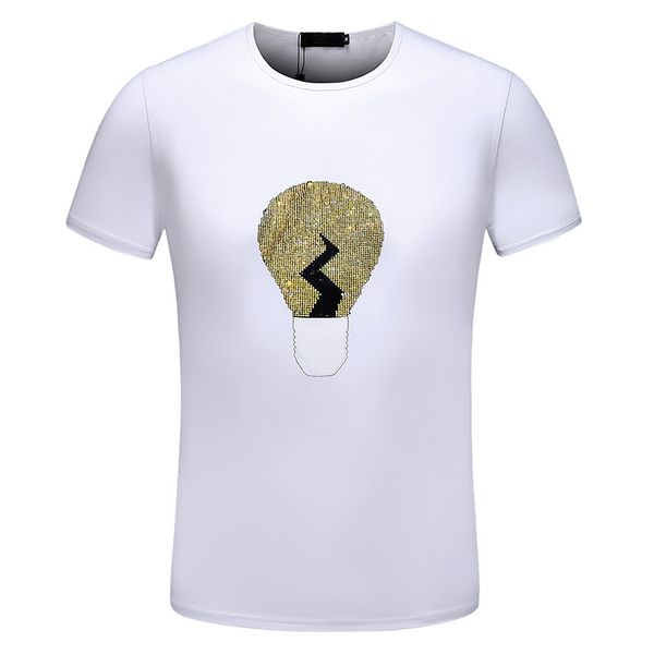

cotton t shirts hip hop light 100% bulb summer cool male man tshirts fashion brand mens short sleeve tees, White;black
