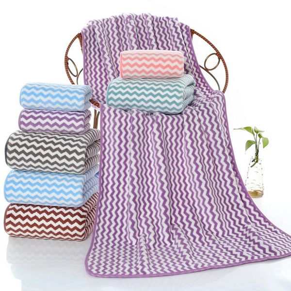 

towel 70x140cm stripe microfiber quick-dry special large thick shower super absorbent soft comfortable bath