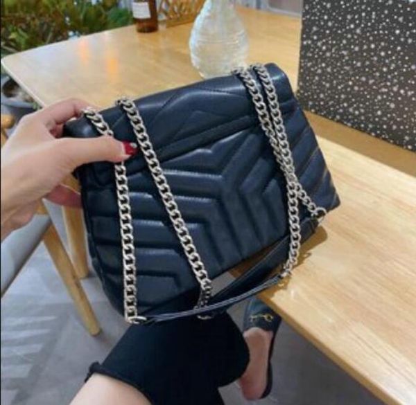 

women cowhide designer handbags bags sheepskin caviar metal chain gold handbag genuine leather flip cover diagonal shoulder bag