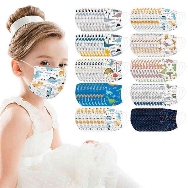 

disposable chilen's small dinosaur printed mask dust protection breathable