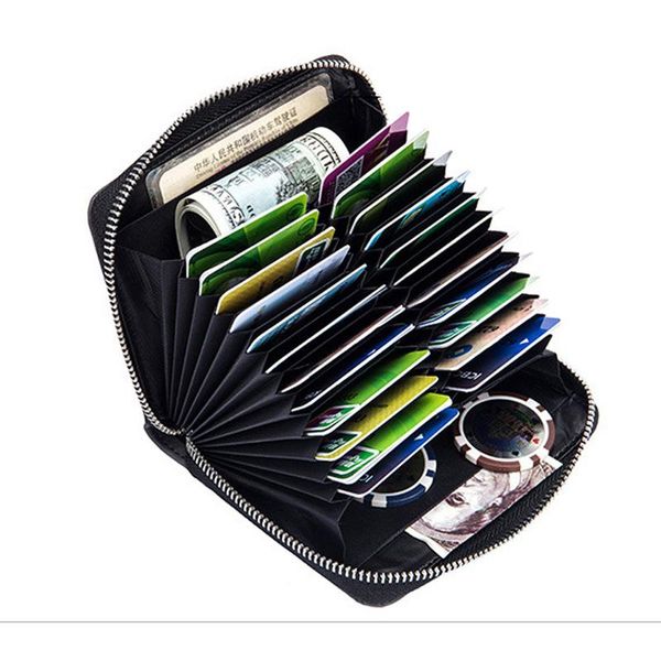 

card holders holder wallets 24 bit genuine leather women bank case id female passport cover purse, Brown;gray