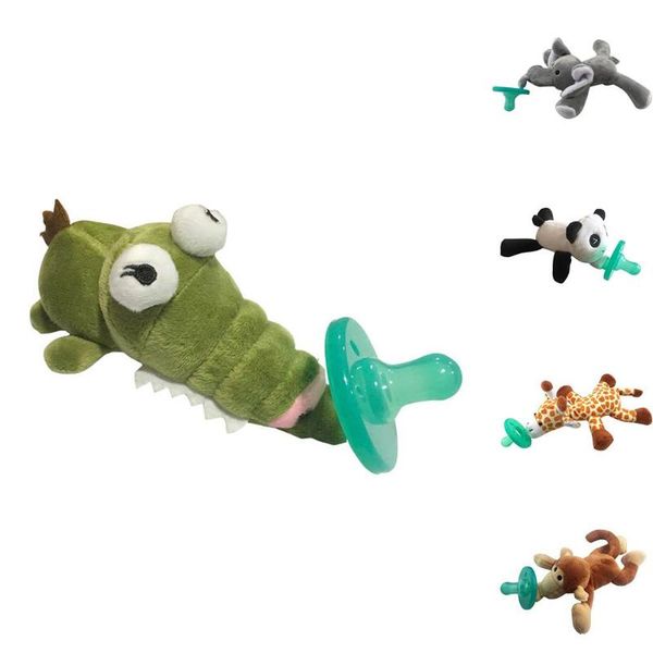 

pacifiers# 1 pcs lovely baby pacifier toy nipple infant silicone with cartoon animal plush doll toys