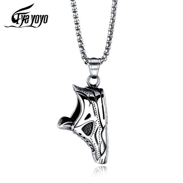 

pendant necklaces eyeyoyo stainless steel sneakers, Silver