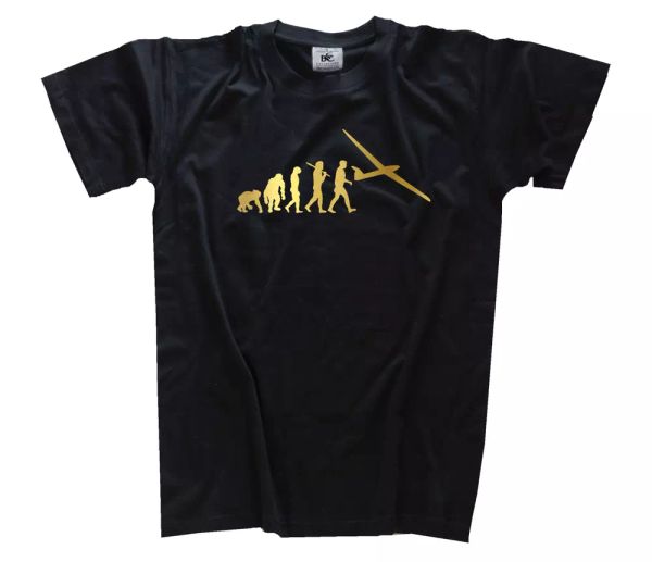 

gold edition glider sky gliding airplane glider t-shirt s-xxxl, White;black