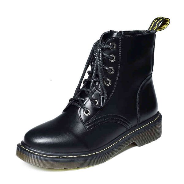 

boots women ankle autumn fashion split leather square high heel ladies shoes for woman drop l0077 b3gc, Black