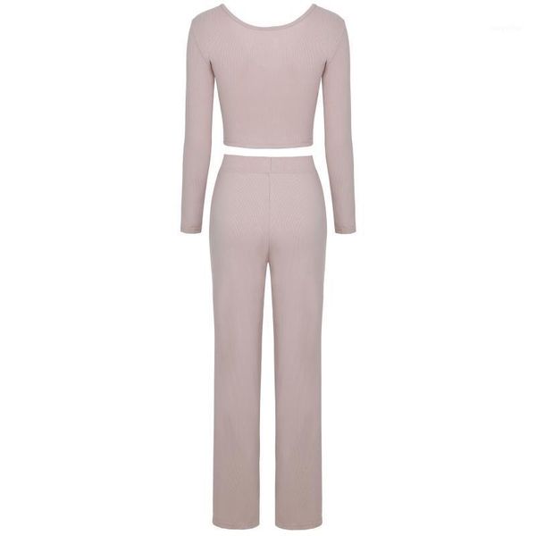 

women's suit solid color casual two-piece tracksuits, Gray