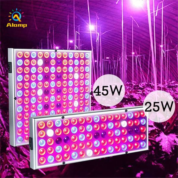 LED Grow Grow Light Full Spectrum 25W 45 W Pianta a effetto serra cresce Luci Light Lighting Tenda UV Lampada Gruppo