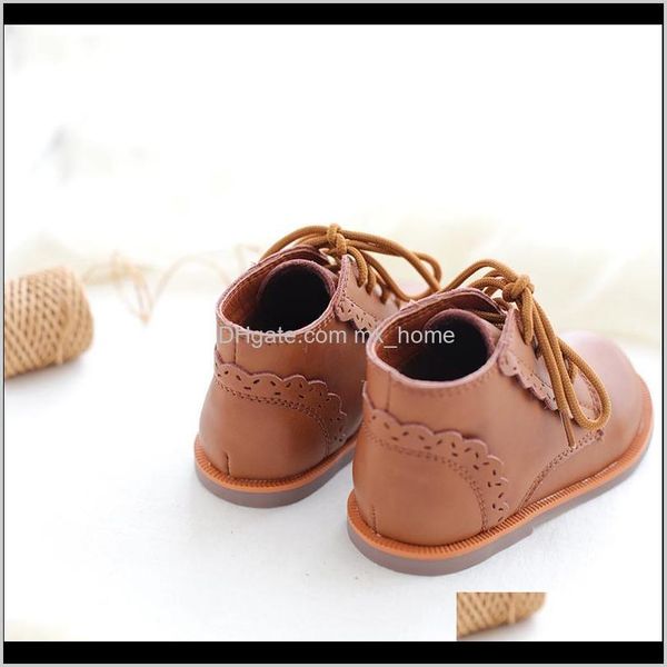 

baby maternity drop delivery 2021 genuine leather children winter kids snow boots waterproof fashion girls shoes 201203 7r3ux, Black;grey