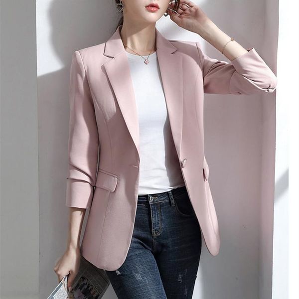 

women's suits & blazers women blazer korea casual slim jackets work coat outerwear fashion autumn career female jacket office lady, White;black