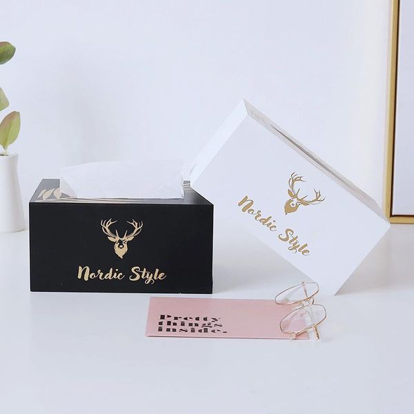 

tissue boxes & napkins nordic simple wood car box suction creative household living room dining table storage