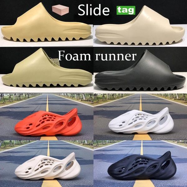

2021 cool sliders form runner desert earth brown beach slippers casual shoes ararat triple black total orange hole sandals
