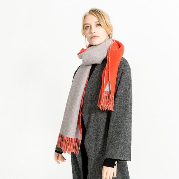 

scarves 175*60cm cashmere imitation shawl scarf autumn winter men foulard square hijab ladies wrap muffler pareo female, Blue;gray