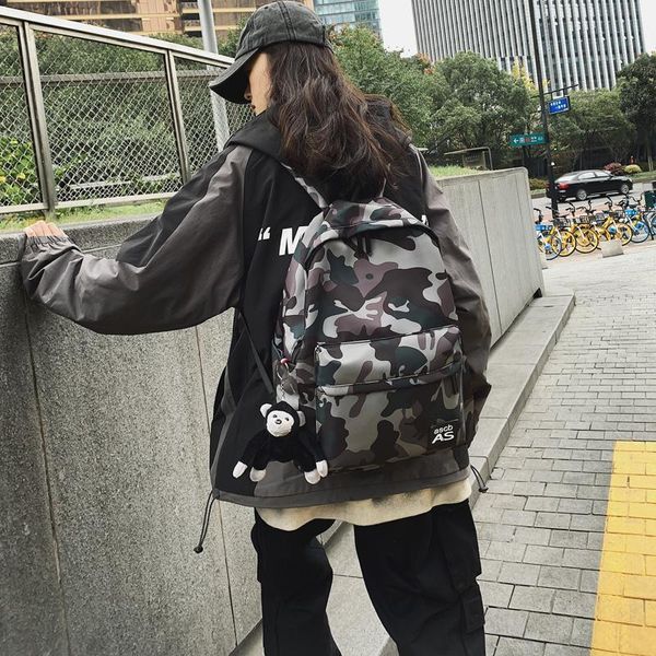 

backpack original aizatly 2021 female campus middle school student schoolbag korea contrast color fashion