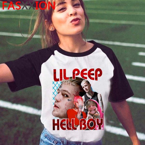 

men's t-shirts rip lil peep clothes male tumblr streetwear 2021 japanese harajuku kawaii summer graphic tees women, White;black