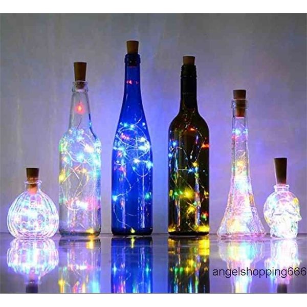 

2m 20ed string lights cork shaped bottle ser glass wine bottle cork with ed amp copper wire string ights for party wedding c 1